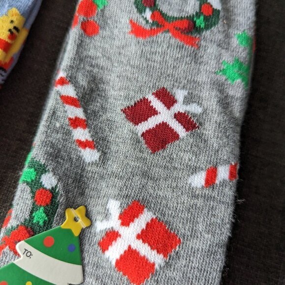 3 NWT Pairs of Men's Funky Socks Christmas Socks - Dogs on Skis - Picture 6 of 7